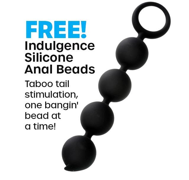  FREE! Irqlulgence Silicone Anal Beads Taboo tail stimulation, one bangin' bead at a time! 