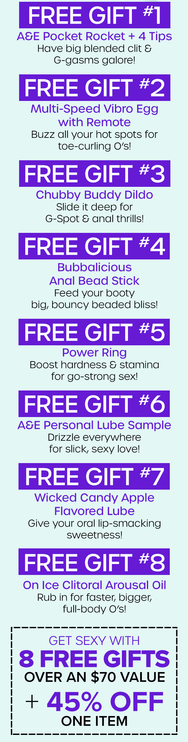 🍆 Welcome to SEXy Season! 🍑 Celebrate With 8 FREE Gifts - Adam & Eve